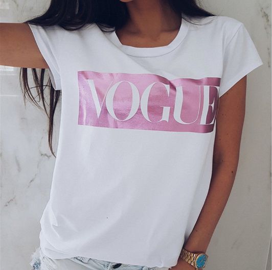 Camiseta vogue feminina Clearance