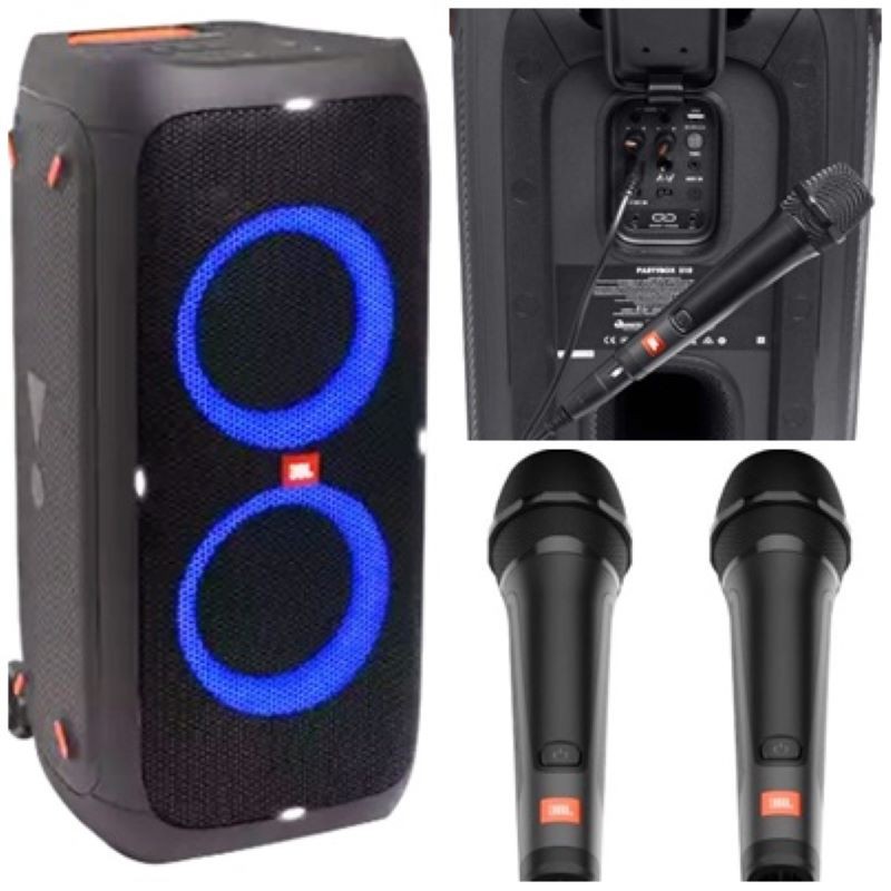 Caixa De Som Jbl Party Box 310 240w+2 Microfones JBL Karaokê - SAID Som ...
