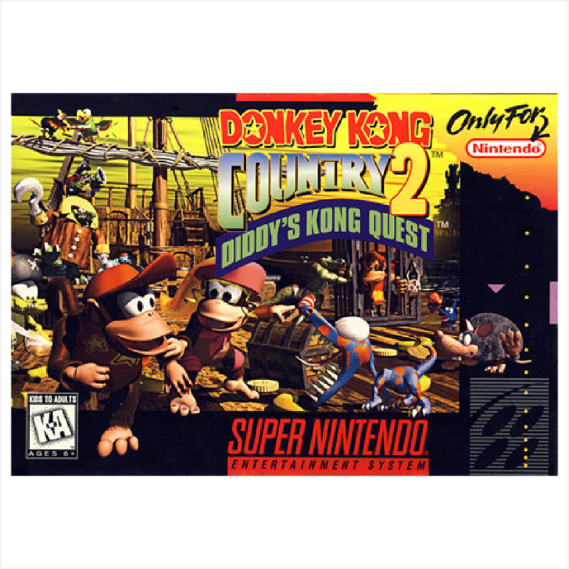 Jogo Donkey Kong Country 2 Diddy's Kong Quest(Original)SNESUsado Xplace Games Loja de