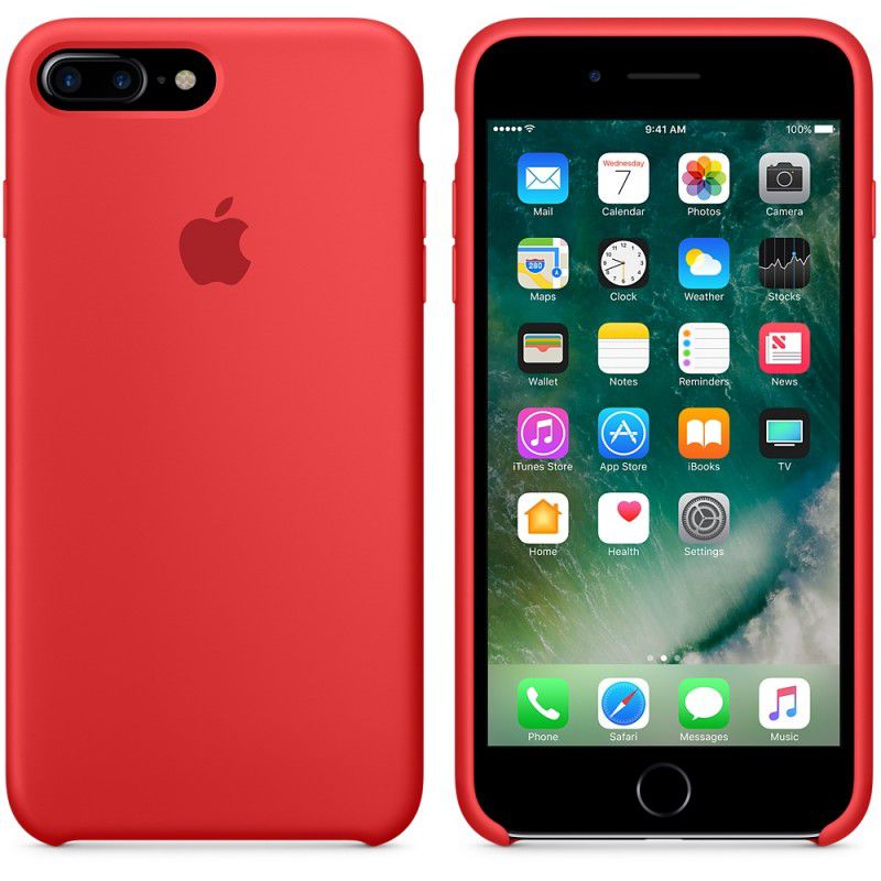 Capa Capinha Case de Silicone Para iPhone 7 Plus - Vermelha - iSeven Store