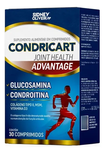 Condricart Glucosamina Condroitina Colágeno Vit. D Msm 30cp Sabor Sem Sabor #5336904610