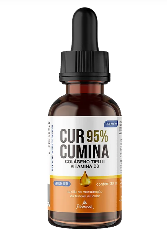 Curcumina 95% Gotas (Colágeno tipo II e Vitamina D3) 30 ml