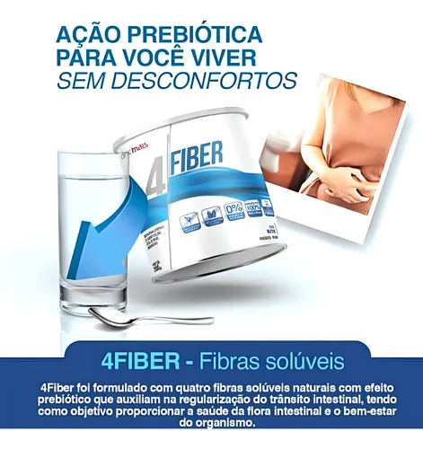 4 Fiber Fibras Solúveis Clinicmais 200g Neutro #5296712714