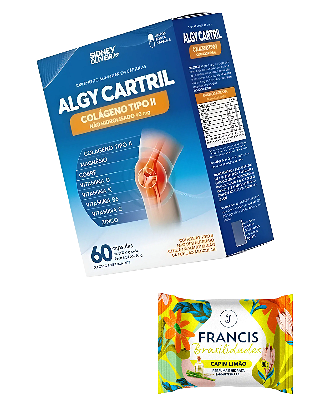 Sidney Oliveira Colágeno Tipo II Algy cartril 60 cápsulas +S