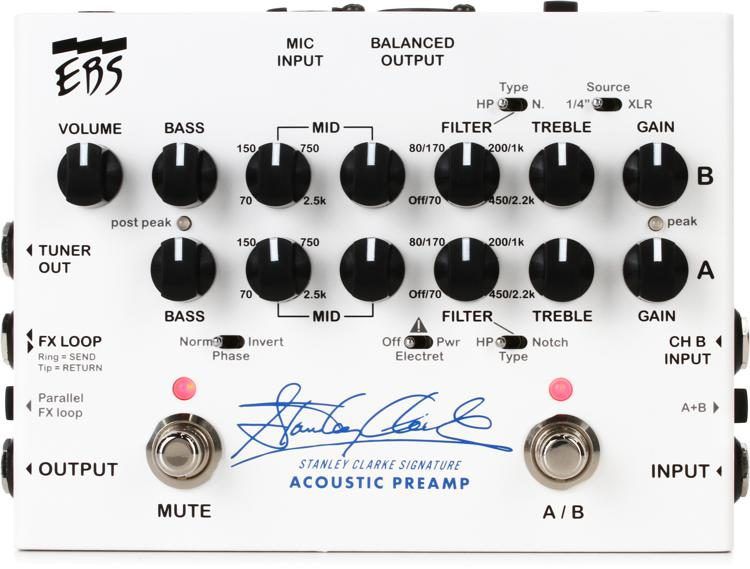 Pedal EBS Stanley Clarke Preamp Baixo Acoustic Direct SCSP - Music