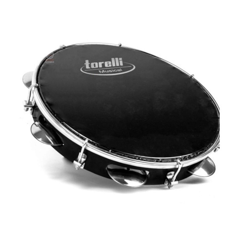 torelli パンデイロ Pandeiro 10'' polegadas Preto Torelli Standard - Music Experience
