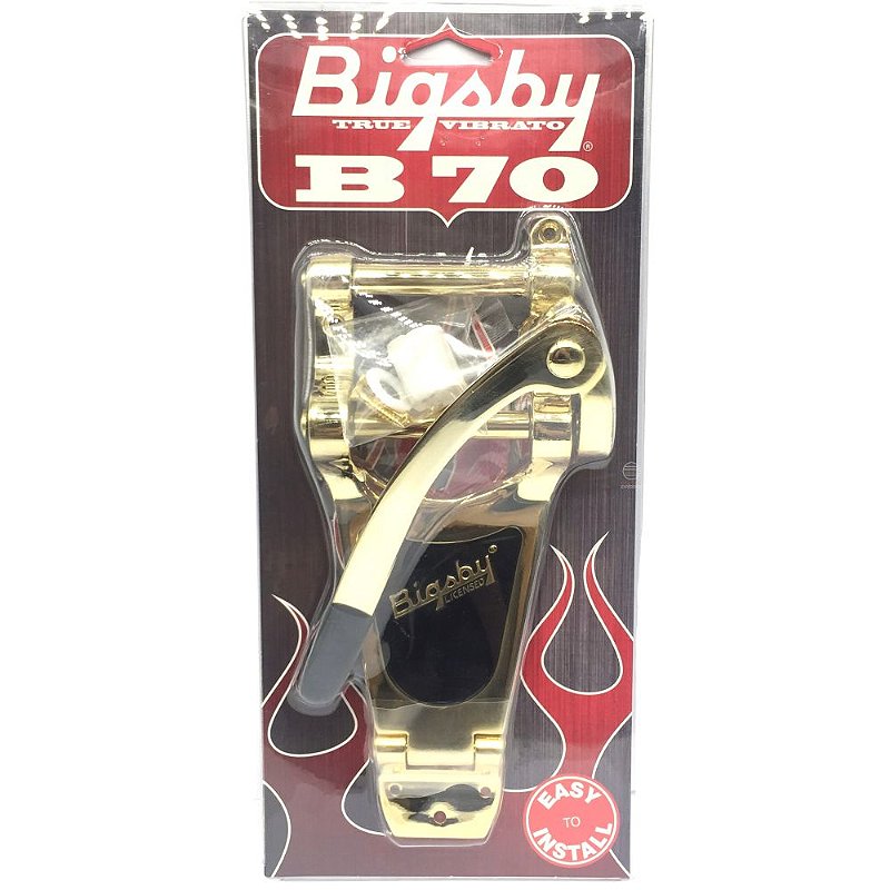 Ponte Tremolo Bigsby B70 Vibrato GOLD Dourado Para Archtop - Music ...