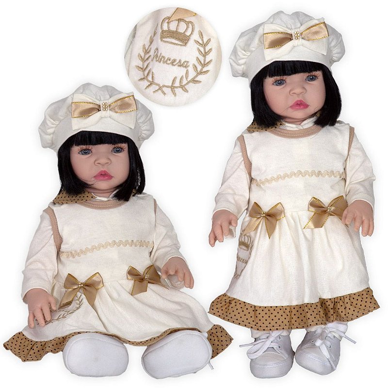 Boneca Bebê Princesa Infantil de Roupa de Xodo Bege - Chic Outlet -  Economize com estilo!