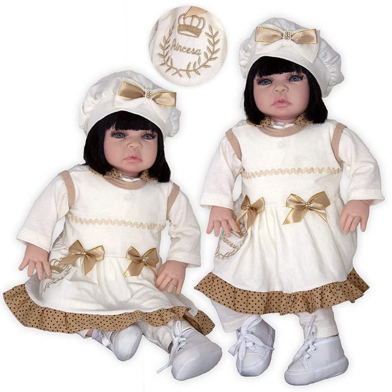 Boneca Bebê Princesa Infantil de Roupa de Xodo Bege - Chic Outlet -  Economize com estilo!