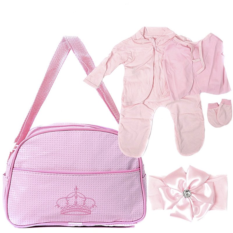 Conjunto P Bebê Reborn Roupa Fralda e Bolsa Maternidade Rosa - Chic Outlet  - Economize com estilo!