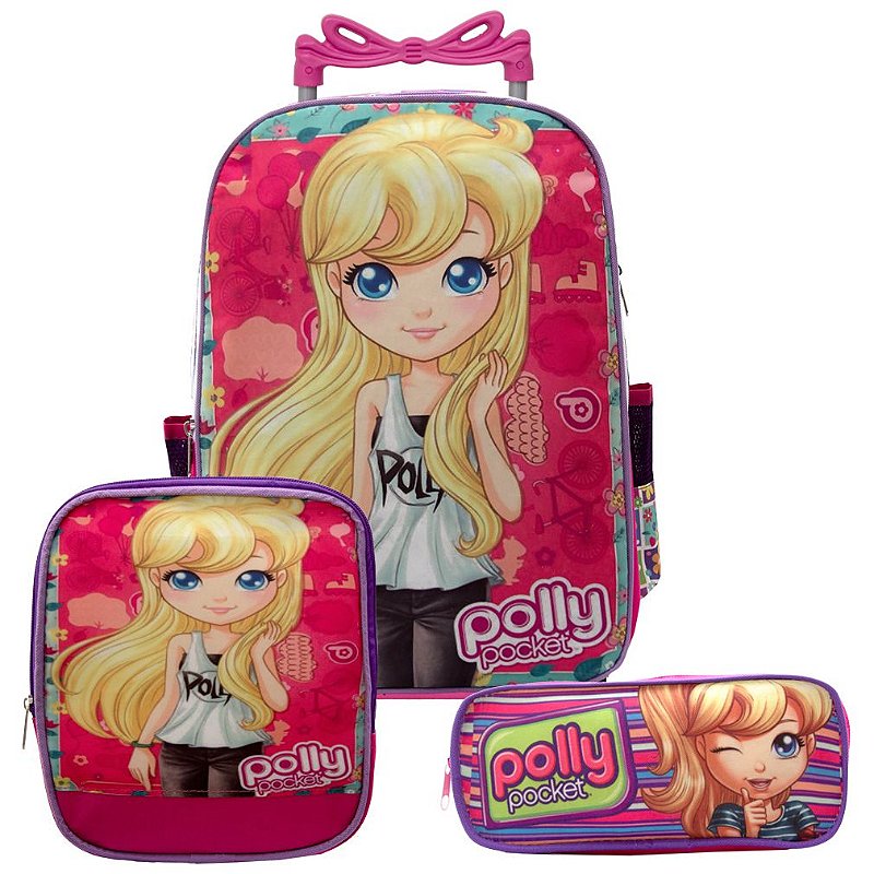 Kit Mochila Escolar Polly Pocket Costas Infantil Meninas G - Carrefour