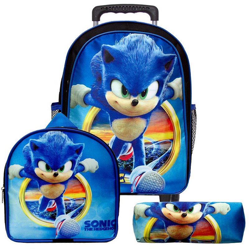 Conjunto Juvenil Masculino Sonic 3 Peças Fantasia Infantil - Escorrega o  Preço