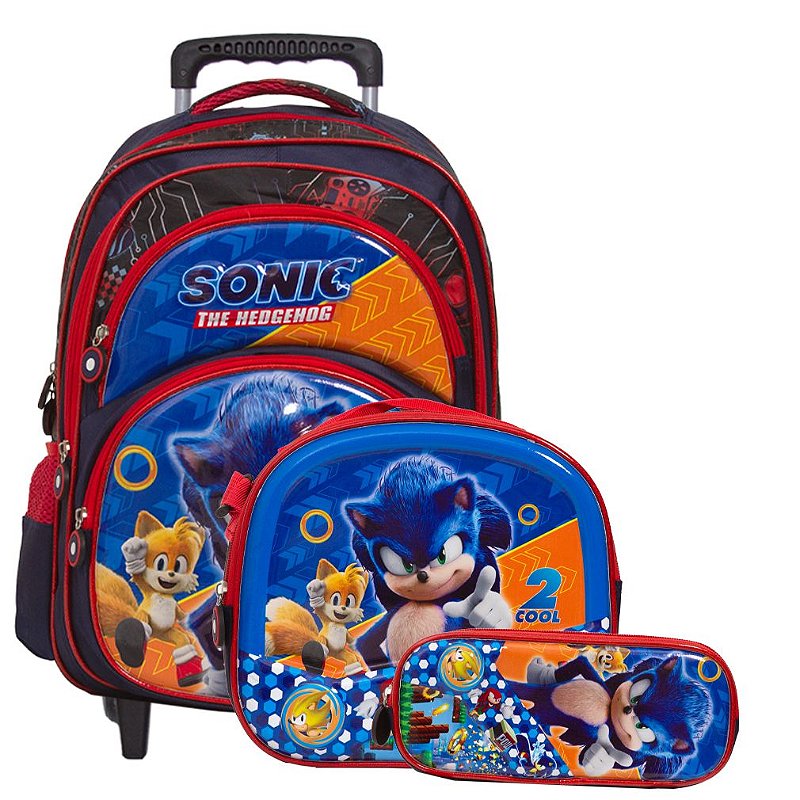 Bolsa Lancheira Térmica Escolar Sonic Personagem