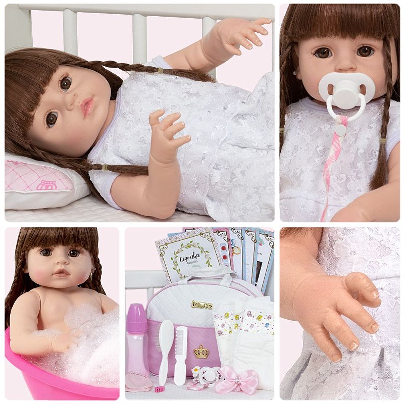 Boneca Bebe Realista Tipo Reborn Barata + Enxoval Bebê - Chic Outlet -  Economize com estilo!