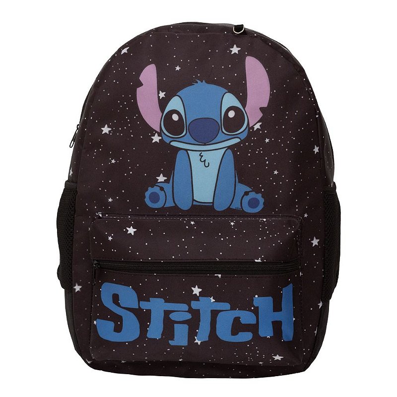 Mochila Infantil Feminina De Costas Stitch Juvenil Rosa