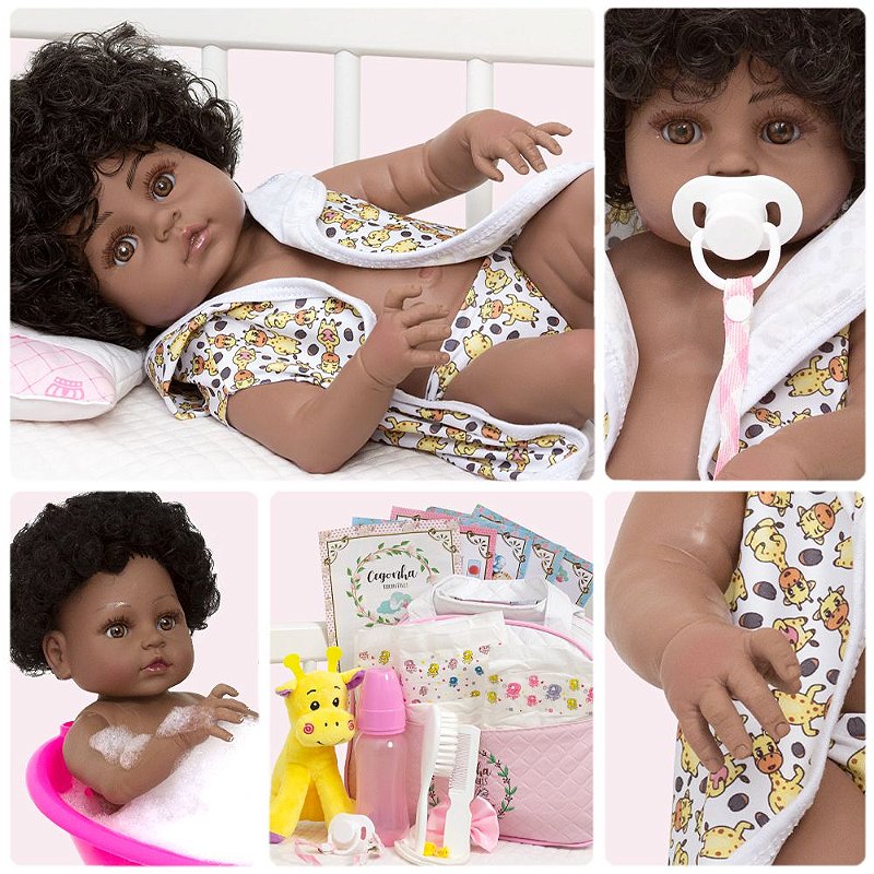 Boneca Realista Bebê Reborn Com Roupinha de Girafinha - Chic Outlet -  Economize com estilo!