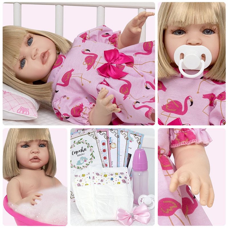 Boneca Bebê Reborn Realista 100% Silicone 20 Itens com Bolsa - Cegonha  Reborn Dolls - Bonecas - Magazine Luiza