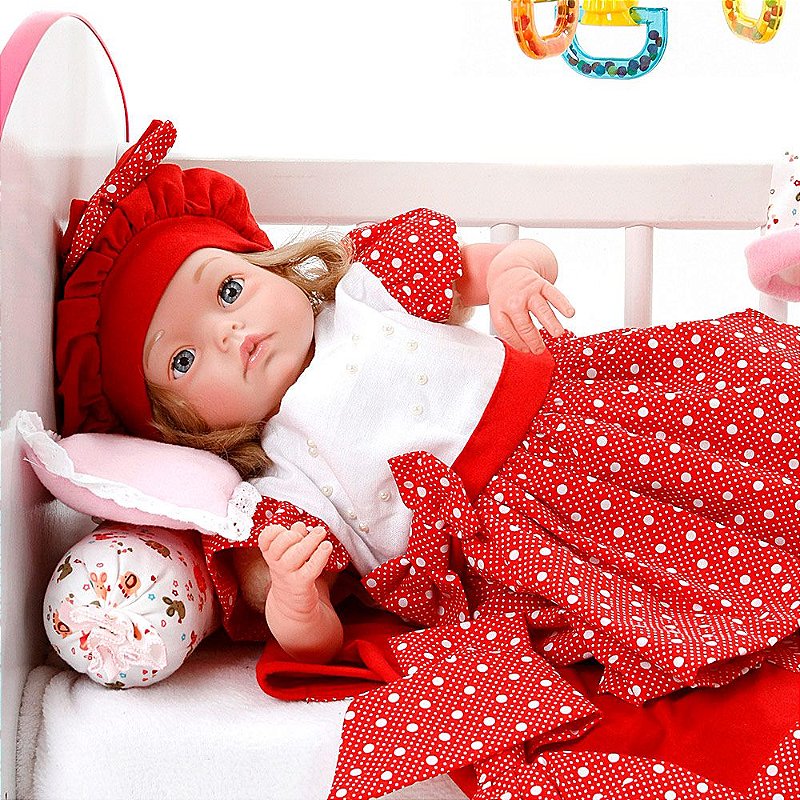 Boneca Bebe Reborn Yasmin Graziela Marrom Bichinhos Cegonha Reborn Dolls  Mais 24 Acessórios 48cm - Chic Outlet - Economize com estilo!