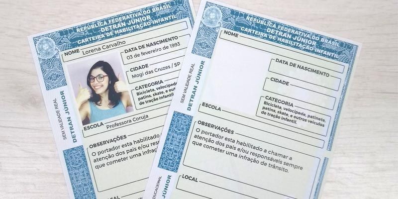 Carteira de Habilitação Infantil  Produto Digital  Professora Coruja