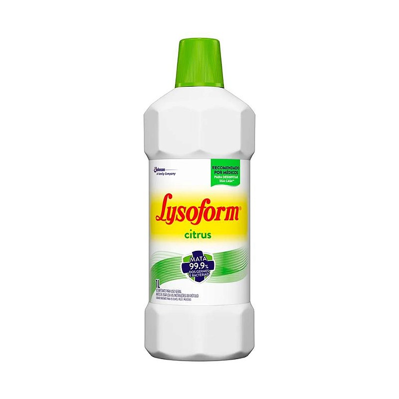DESINFETANTE LYSOFORM CITRUS 1L - Certeza Higiene e Limpeza