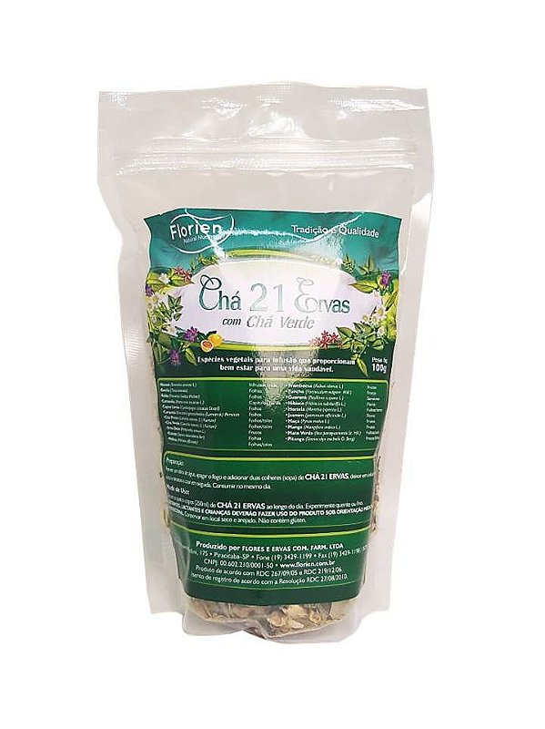 corpo, chás e produtos naturais, Chá 21 ervas com chá verde - Salus Farma -  Farmácia de manipulação