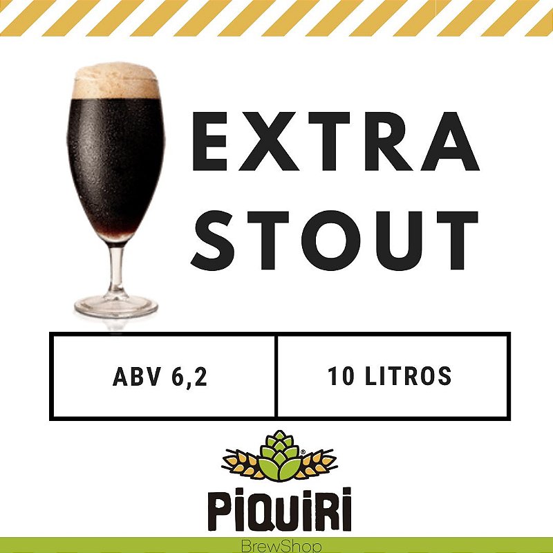 Kit Receitas Cerveja Artesanal 10l Extra Stout Piquiri Brewshop Loja De Lúpulos Extrato De 5922