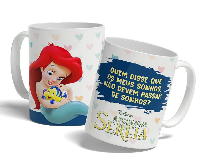 Caneca de Cerâmica  A Pequena Sereia