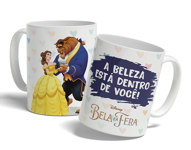 Caneca de Cerâmica A Bela e a Fera