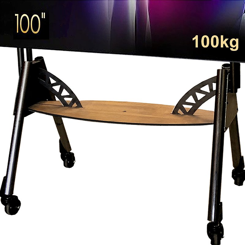 Suporte Pedestal Móvel para TV até 100" Tela Interativa Lousa Digital Suporta 100kg - VESA 800x600