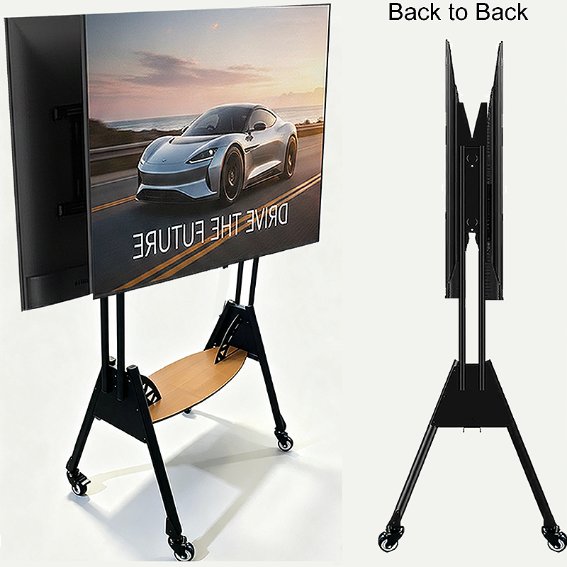 suporte movel back to back para duas telas touch Tvs lousa digital