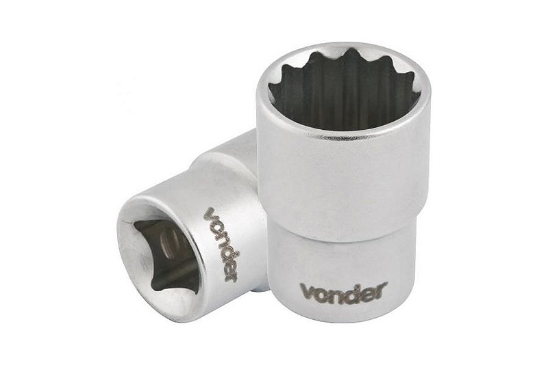 Soquete estriado 9/16   Encaixe 1/2  Crv para porca 3/8"