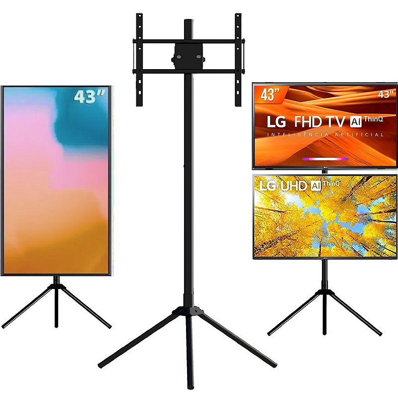 Pedestal para tv tripe sem bandeja de apoio