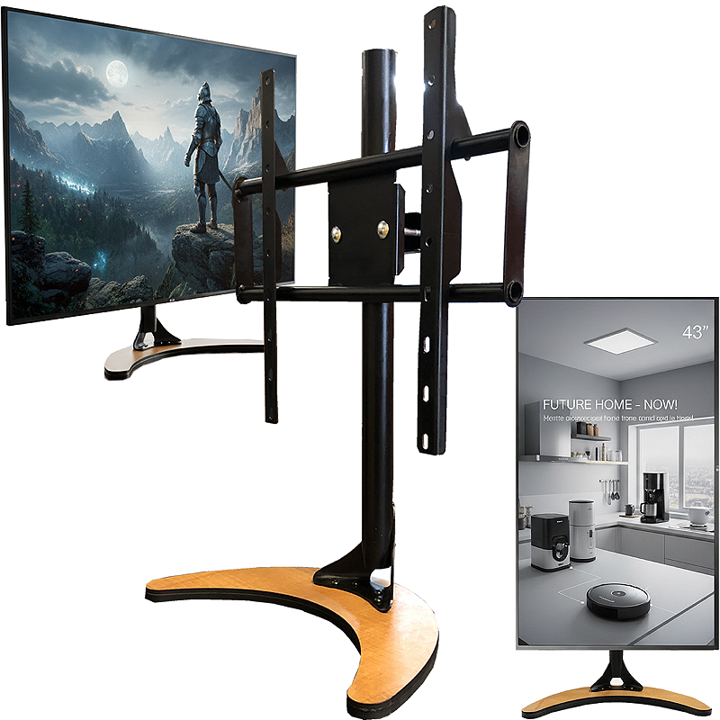 Suporte para TV em Madeira Base universal para tv Mesa 26-55 Pol e VESA até 400x400