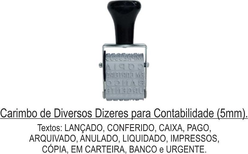 Carimbo vários dizeres para contabilidade - CarimbosAqui São Gonçalo ...