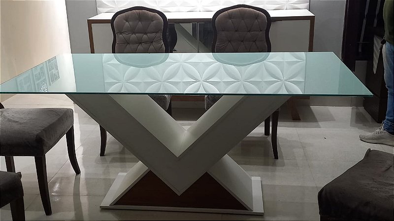 Mesa para Sala de Jantar 160cm Tampo em MDF