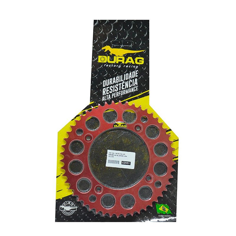 Coroa Crf 150 / Cr 85 50 Dentes Vermelha Durag - Vivemos Moto