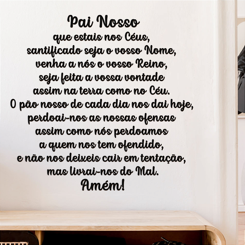 Frase - Oração Pai Nosso - Completo - Lumina Decor
