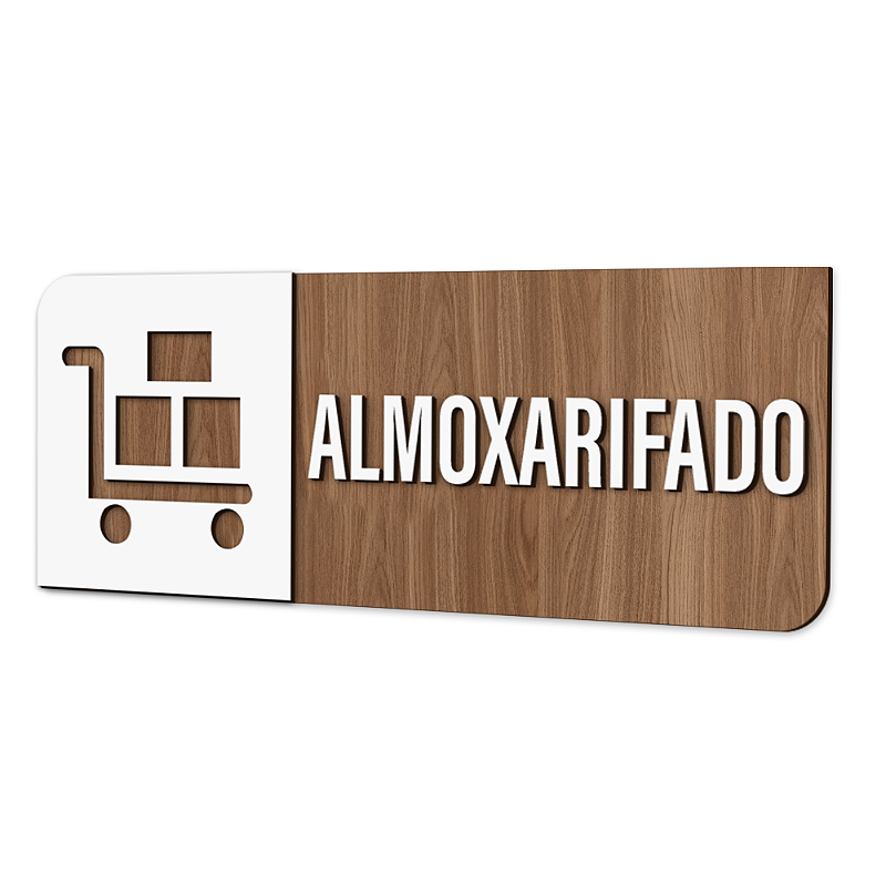 Placa de Sinalização Indicativa - Almoxarifado - Lumina Decor