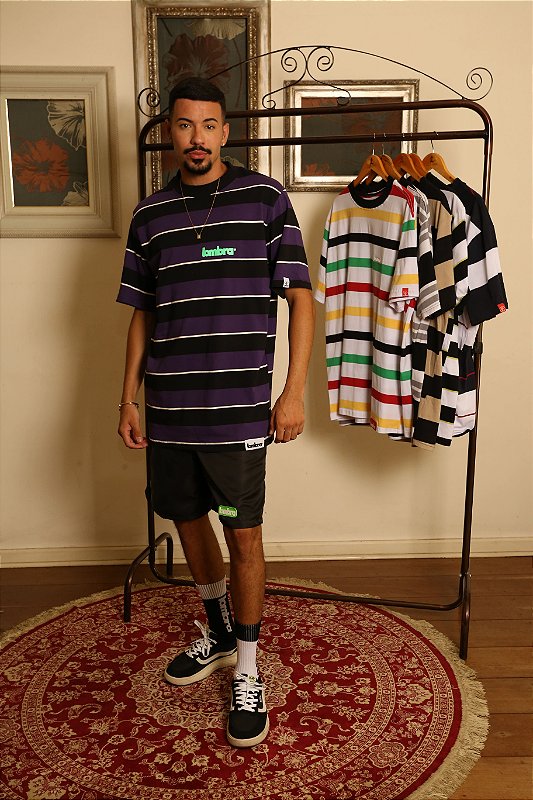 Camiseta Listrada Versátil - LOMBRA® - Camisetas, Bonés, Moletons