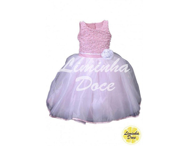 Vestido Daminha Luxo branco - Infantil