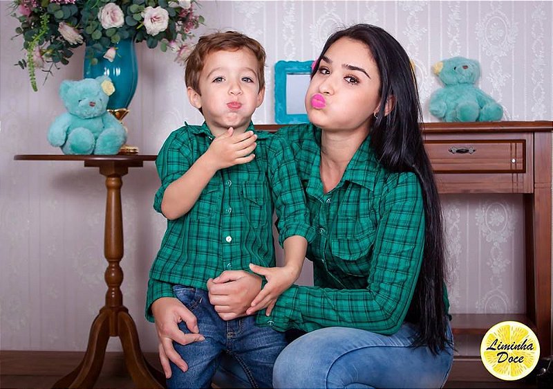camisa jeans tal mae tal filha