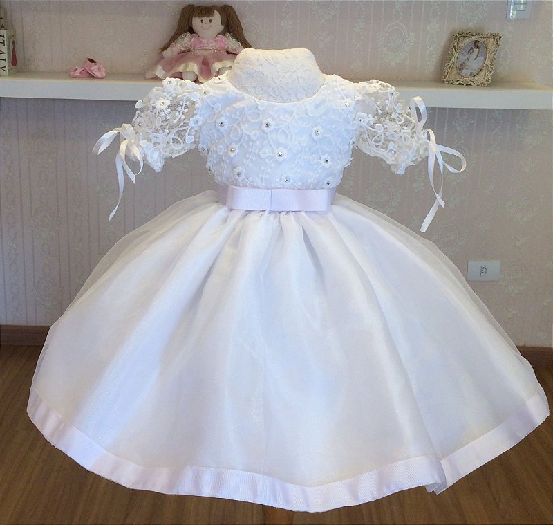 Vestido Branco Realeza Infantil Liminha Doce Vestidos De Festa Infantis E Mãe E Filha 1118