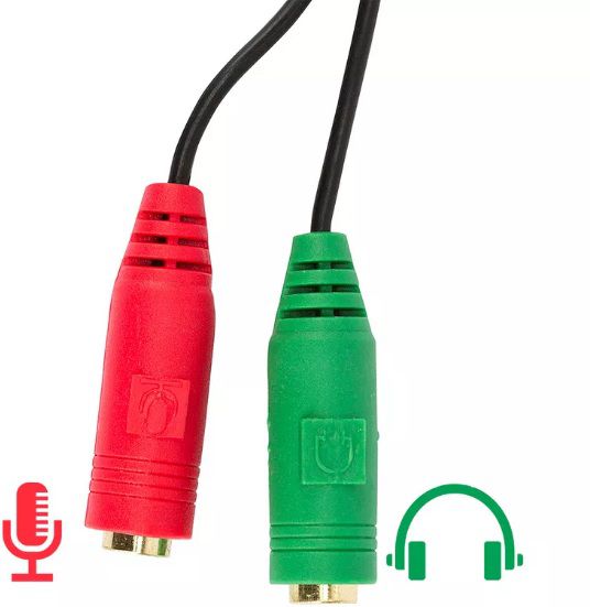 Cabo Y Headset | 2 P2 fêmea para 1 P2 macho | para Fone e Microfone  Redcabos - Redcabos - Loja Especialista em Cabos de Rede na Santa Efigênia