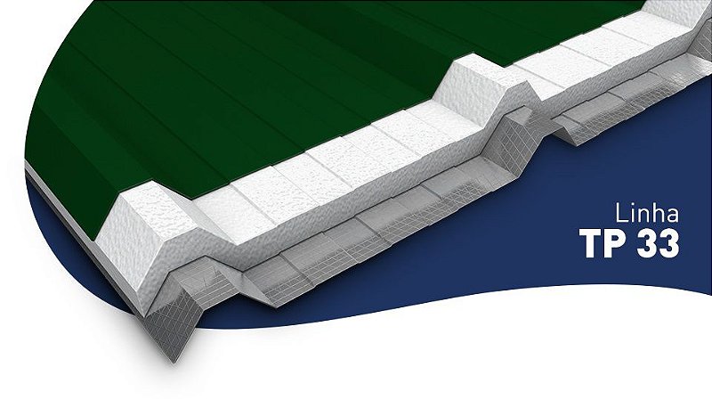 Telha Metálica Aluzinc Trapézio TP33 - Coberflex