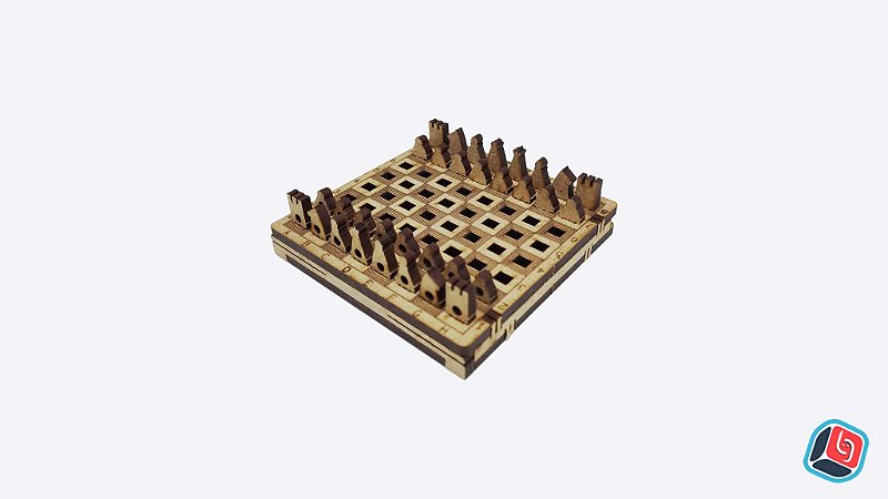 Jogo de Xadrez de Bolso em MDF - acessóriosBG - Impressões 3D para