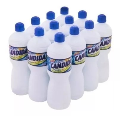 Água Sanitária Super Candida Caixa c/ 12x1 Litro Un. - SM Embalagens  Descartáveis