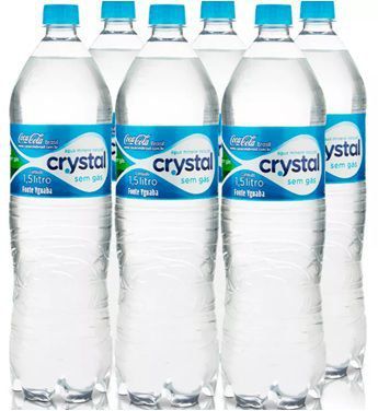 Água Mineral sem Gás Crystal c/ 6x1,5 Litros Un. - SM Embalagens  Descartáveis