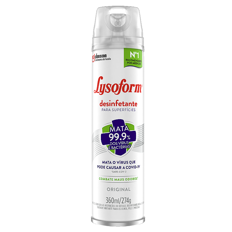 Lysoform Aerossol Original 360ml Un. - SM Embalagens Descartáveis