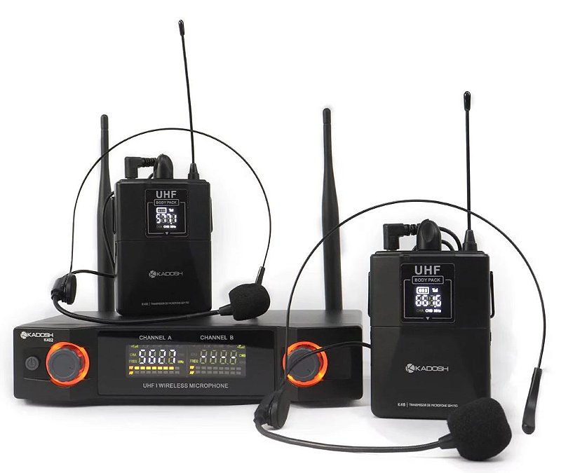 Microfone Sem Fio Headset Kadosh KDSW K-402H - Look Music