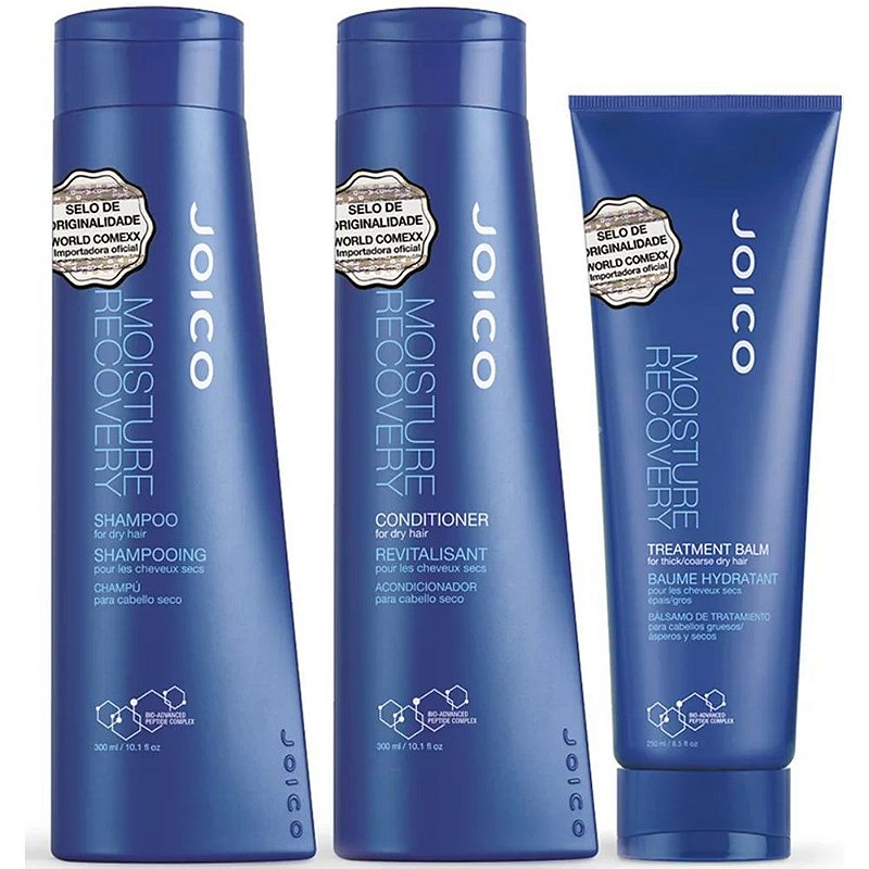 Kit Joico Moisture Recovery Shampoo 300ml, Condicionador 300ml e